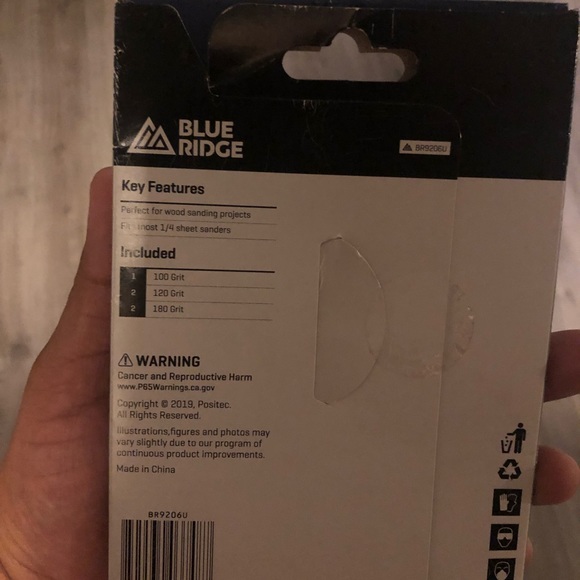 Blue Ridge 1/4 Sheet Sandpaper Assortment 5Pcs - Picture 2 of 5